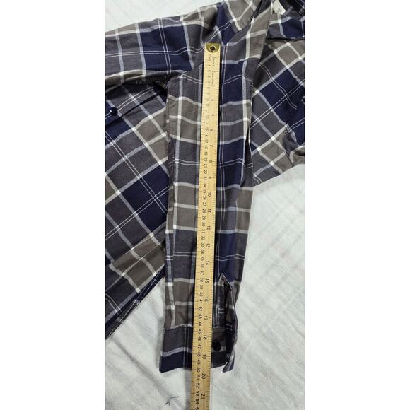 Garnet Hill Women's Organic Cotton Flannel Button Down Slim Fit Shirt Plaid 8 - Picture 3 of 8